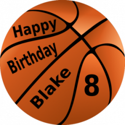 Happy Birthday Basketball Clipart