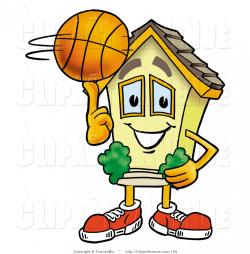 Avenue Clipart of a Sporty House Mascot Cartoon Character Spinning a ...