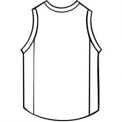 Basketball Shirt Outline Free Vector | Basketball shirts, Outlines ...