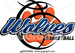 Vector Art - Wolves basketball. Clipart Drawing gg80056085 - GoGraph