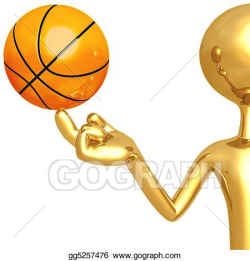 Stock Illustration - Spinning basketball. Clipart Drawing gg5257476 ...