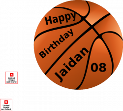Happy Birthday Jaidan Basketball Clip Art at Clker.com - vector clip ...