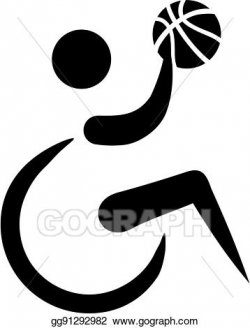 Vector Art - Wheelchair basketball icon. Clipart Drawing gg91292982 ...