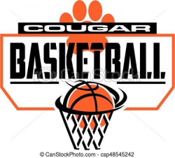 Vector - cougar basketball - stock illustration, royalty free ...