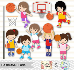 Digital Girls Basketball Clipart Girl Basketball Digital Clip