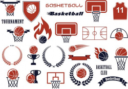 Basketball Game Items for Sport Club, Team Design premium ...