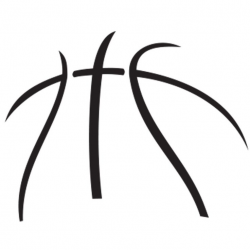 Half Basketball Outline - Kind Of Letters