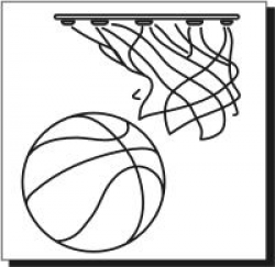 Basketball Hoop Clip Art Black and White | Quilt patterns ...