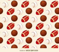 Baseball basketball and football pattern - Vector download