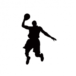 Silhouette Basketball Players Clipart