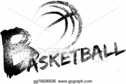 Vector Art - Basketball grunge streaks. Clipart Drawing gg75836936 ...