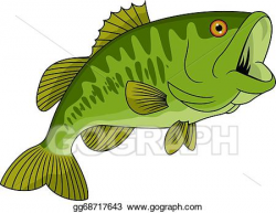 Vector Illustration - Bass fish . EPS Clipart gg68717643 ...