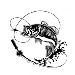 Bass Fish Silhouette at GetDrawings.com | Free for personal use Bass ...