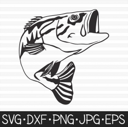 Fishing SVG Sea Bass SVG Bass Fish SVG Bass Fish Cut File for Cricut ...