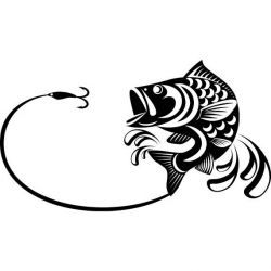Bass Fishing #3 Logo Angling Fish Hook Fresh Water Hunting ...