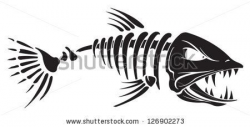 Fish Skeleton Clipart - Free Clipart | Template | Pinterest | Fish ...
