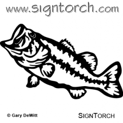 largemouth bass stencils - Google Search | T-shirt Madness ...