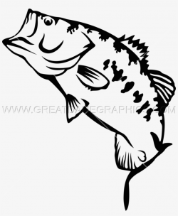 Large Mouth Bass - Largemouth Bass Bass Clipart Black And ...