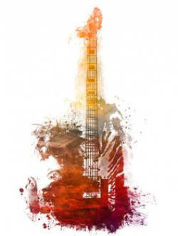 Watercolor guitar Print | Home Decor Prints | Pinterest | Guitars ...