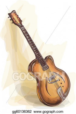 Vector Stock - Bass guitar. watercolor style. Stock Clip Art ...