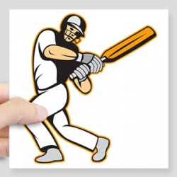 Cricket Bat Stickers - CafePress