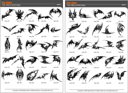 bat tattoo ideas | Tribal Bats - Vector Clipart for Professional Use ...