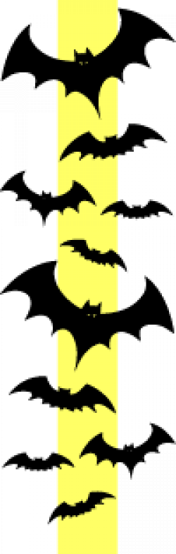 Halloween Clip Art: Flying Bats Border Graphic
