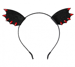 Aiklin Women's Bat Ears Headband Fancy Dress Accessory Halloween ...