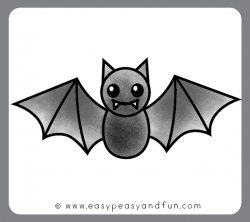 How to Draw a Bat - Step by Step Bat Drawing Tutorial - Easy ...