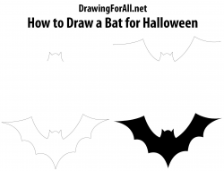 How to Draw a Bat for Halloween | Drawing Various Objects ...
