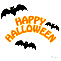 Bats Happy Halloween Clipart Free Picture｜Illustoon