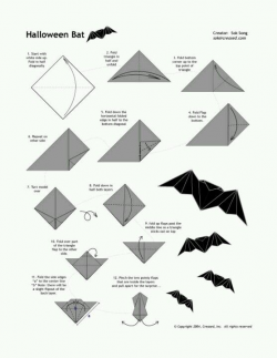 Broken* How to make an Origami bat (3) | fall fun fest | Pinterest ...