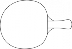 Table Tennis Racket Outline Clip Art at Clker.com - vector clip art ...