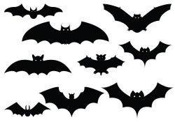 Bat Silhouette Vector | diy | Pinterest | Bat silhouette, Bats and ...