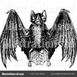 Flying Bat Clipart #1118595 - Illustration by Prawny Vintage