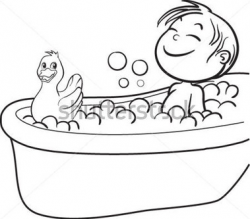 take a bath clipart black and white 2 | Clipart Station