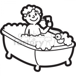 Bath Clipart Black And White | Letters Format