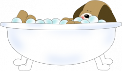Dog In Tub Clipart