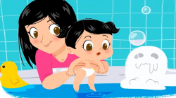 Baby Bath Time - Mother and Cute Baby Bathing Animation Story fo ...