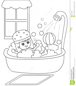 take a bath clipart black and white 1 | Clipart Station