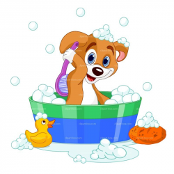 CLIPART DOG IN BATH | Royalty free vector design | Life Planners and ...