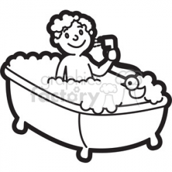 take a bath clipart black and white 8 | Clipart Station