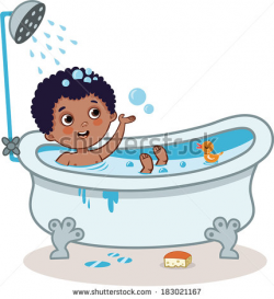 Child taking a shower bath clipart 10 » Clipart Station