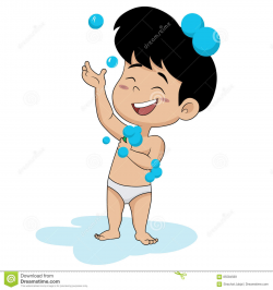 Kid taking a bath clipart 3 » Clipart Station