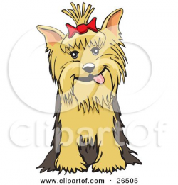 Yorkie silhouette clip art free | Clipart Illustration of a Friendly ...