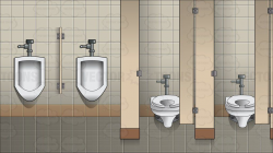 The Interior Of A Men's Public Bathroom Background | Public bathrooms
