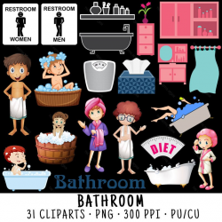 Bathroom Clipart, Bath Room Clipart, Bathroom Clip Art, Bath Room Clip Art,  Bathroom PNG, Bath Room PNG, Clipart Bathroom, Water Closet