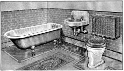 vintage bathroom, bathroom clip art, claw foot tub illus ...