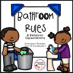 Bathroom Rules {Emergent Reader and Sorting} by PrintablePrompts