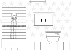 School Bathroom Clipart Black And White - Bathroom Design Ideas
